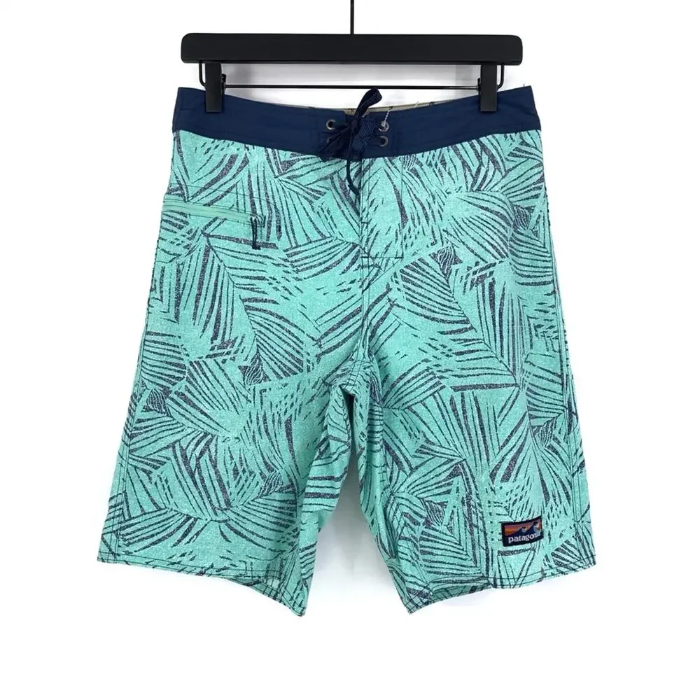 PATAGONIA Stretch Wavefarer Boardshorts Rain Fern Speckle Vjosa Green 30